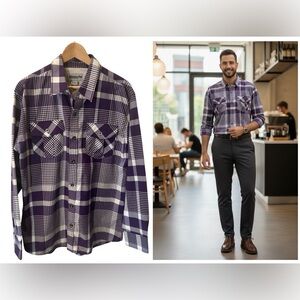 Purple Plaid Men's Shirt